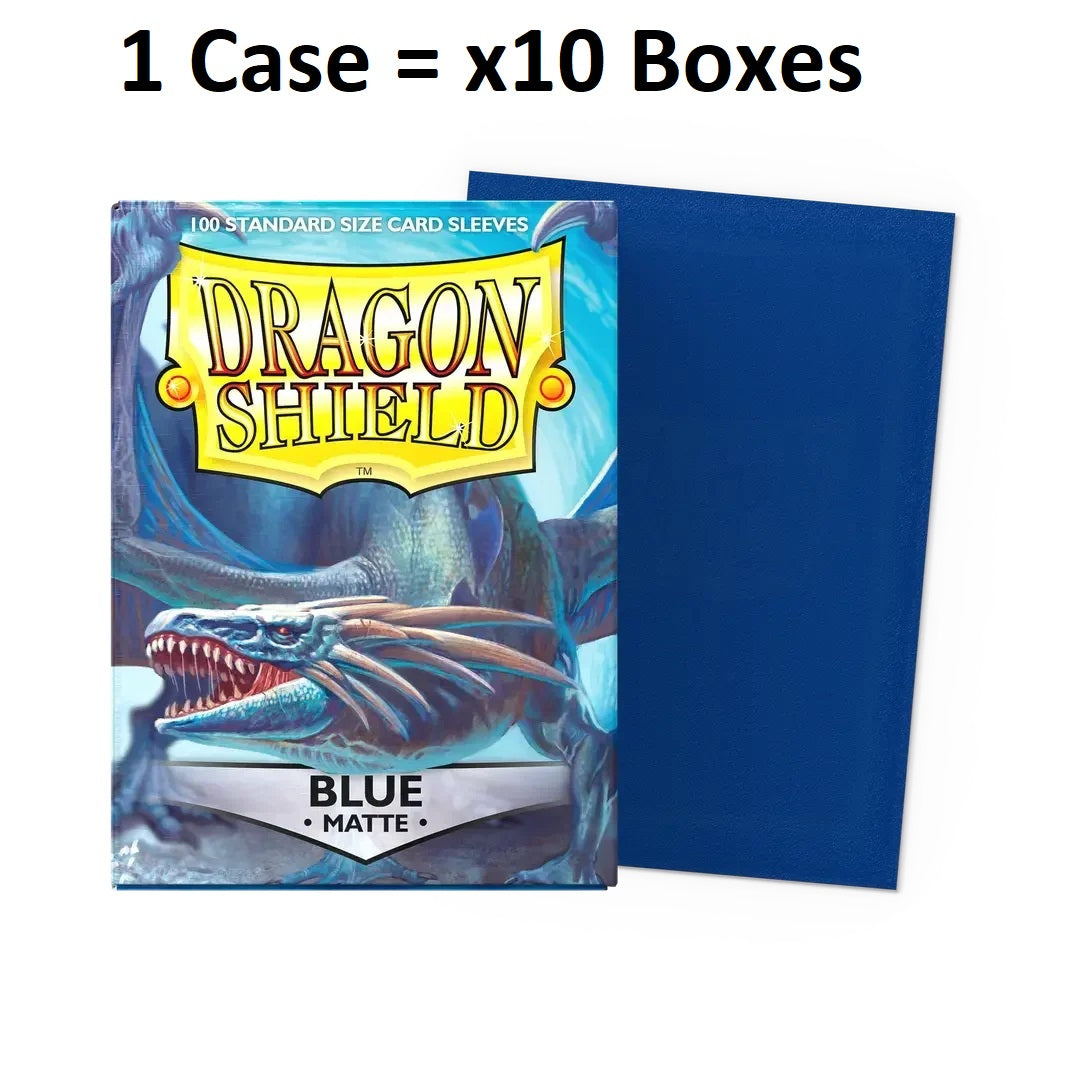 Dragon Shield Sleeves: Standard Matte - Blue (Case of 10 boxes)