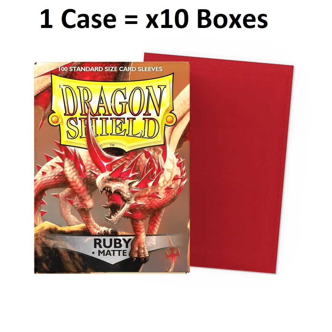 Dragon Shield Sleeves: Standard Matte - Ruby (Case of 10 boxes)