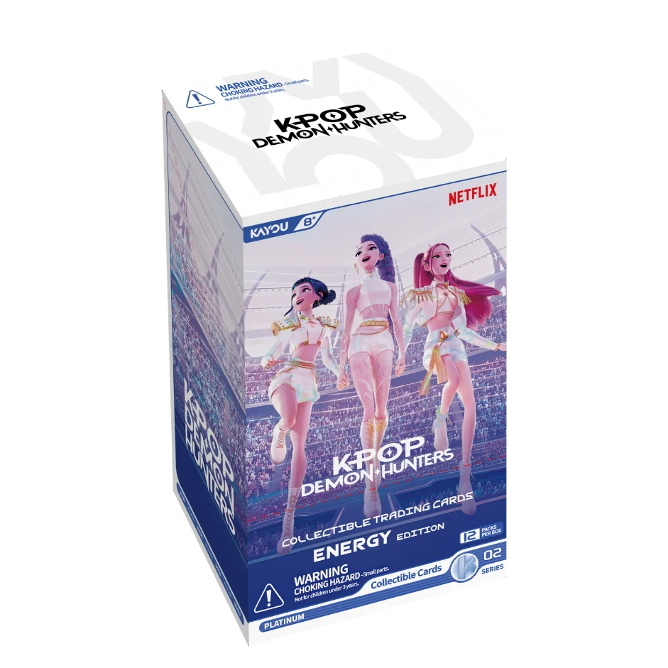 KPop Demon Hunters Collectible Cards: Series 2 - Energy Edition Foil Pack Box (12 Packs) Pre-Order (Ships 11/6)