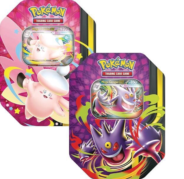 Mega Moonlit Tin (x1 Mega Gengar ex tin and x1 Mega Clefable ex tin)