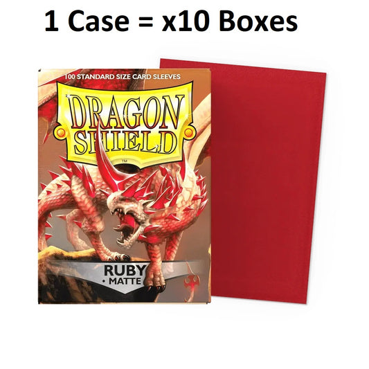 Dragon Shield Sleeves: Standard Matte - Ruby (Case of 10 boxes)