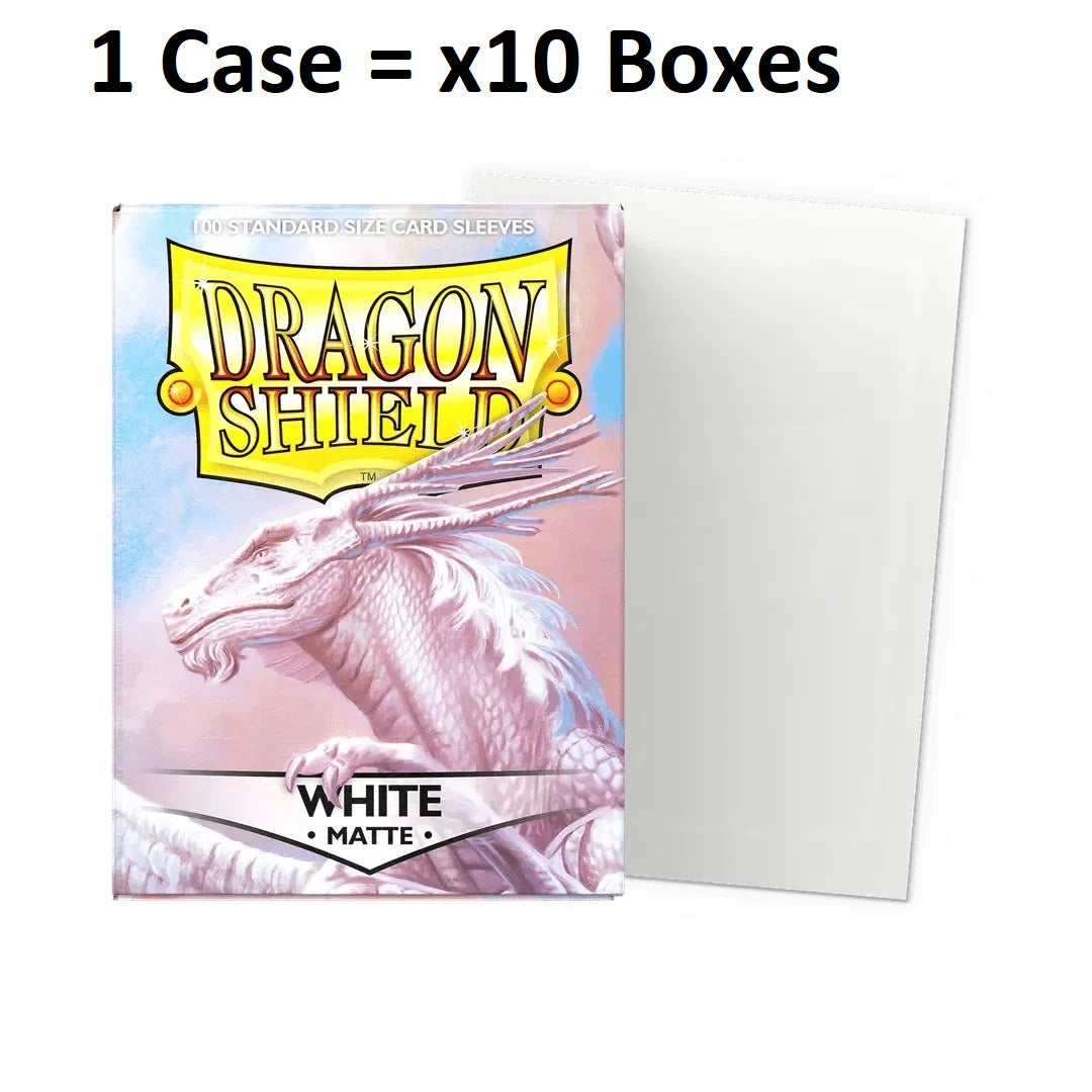 Dragon Shield Sleeves: Standard Matte - White (Case of 10 boxes)