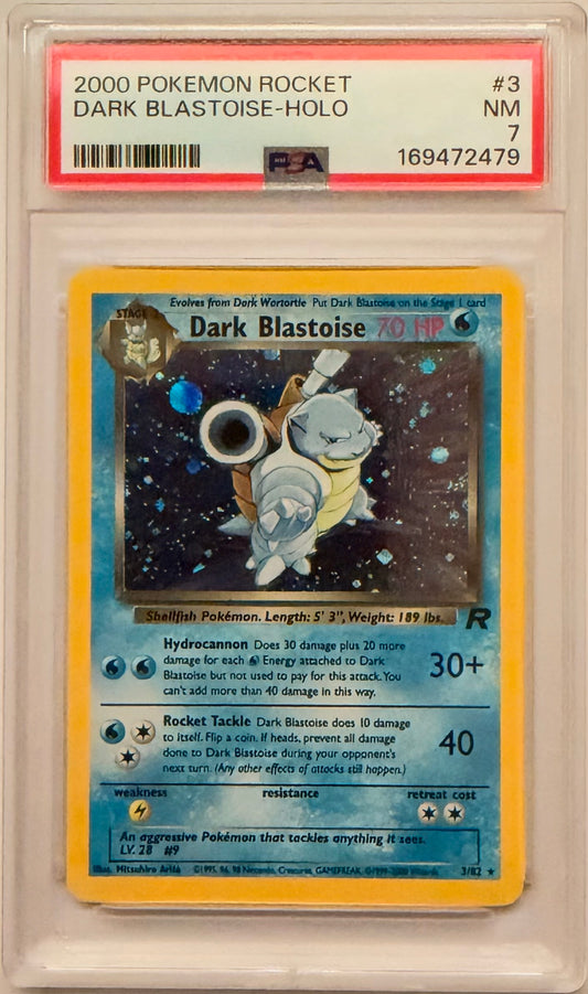 Pokemon Team Rocket 2000 Dark Blastoise Holo #3/82 PSA 7