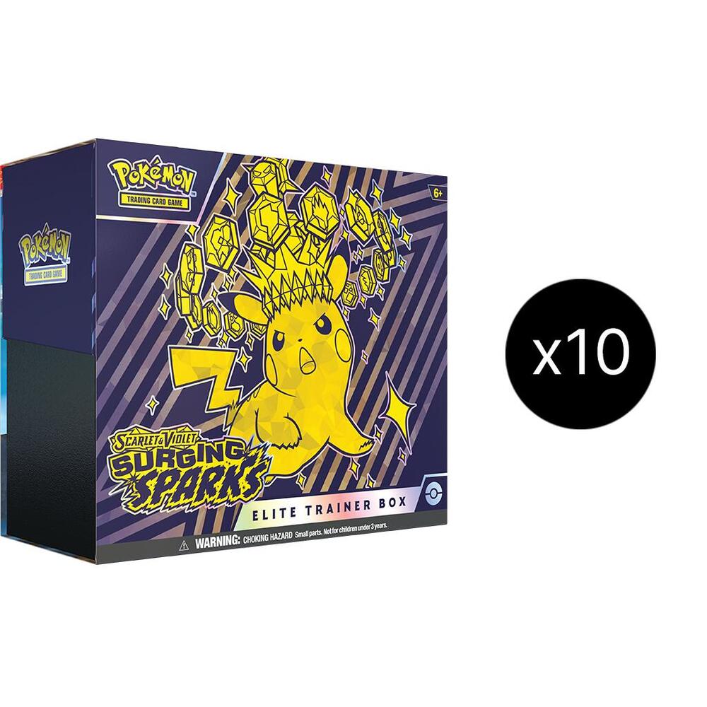 Surging Sparks Elite Trainer Box Case - SV08 (Factory Sealed x10 ETBs)